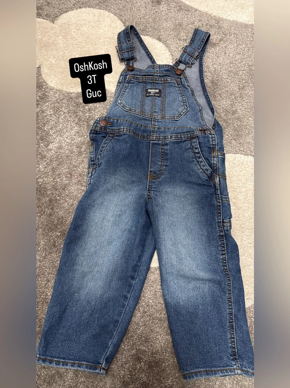 OshKosh B'gosh Classic Denim Overalls in Medium Blue